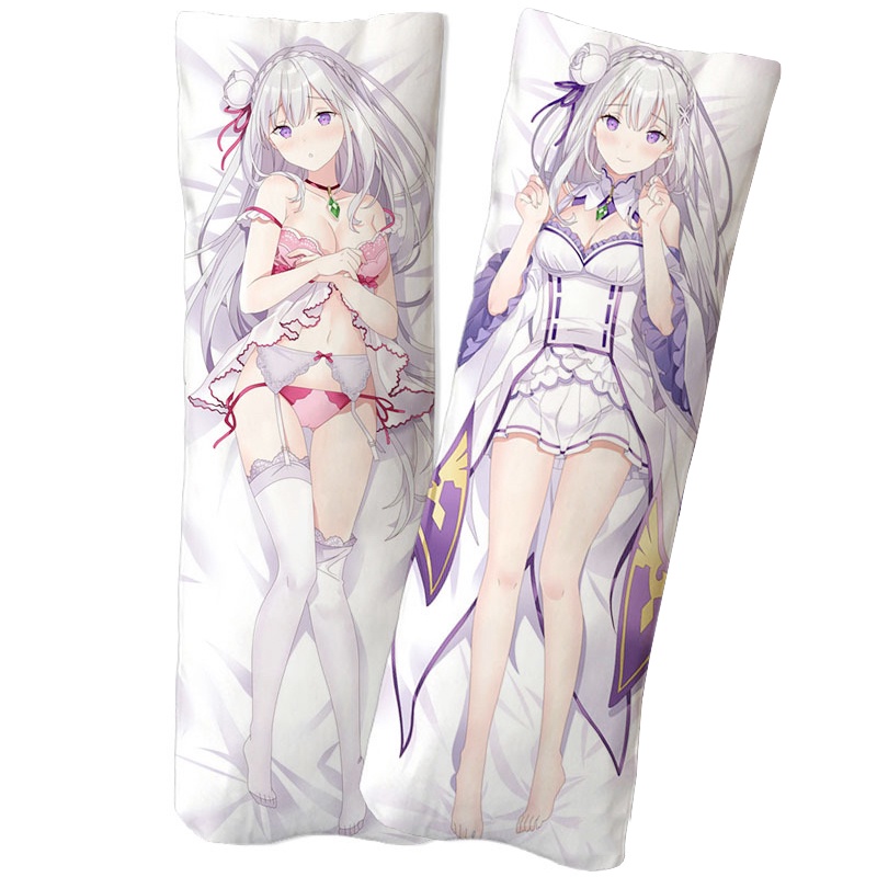 Anime Re Zero Starting Life in Another World Rem Emilia Dakimakura Otaku Funda De Cojin Fullbody Almohada De Tiro Shopee Mexico