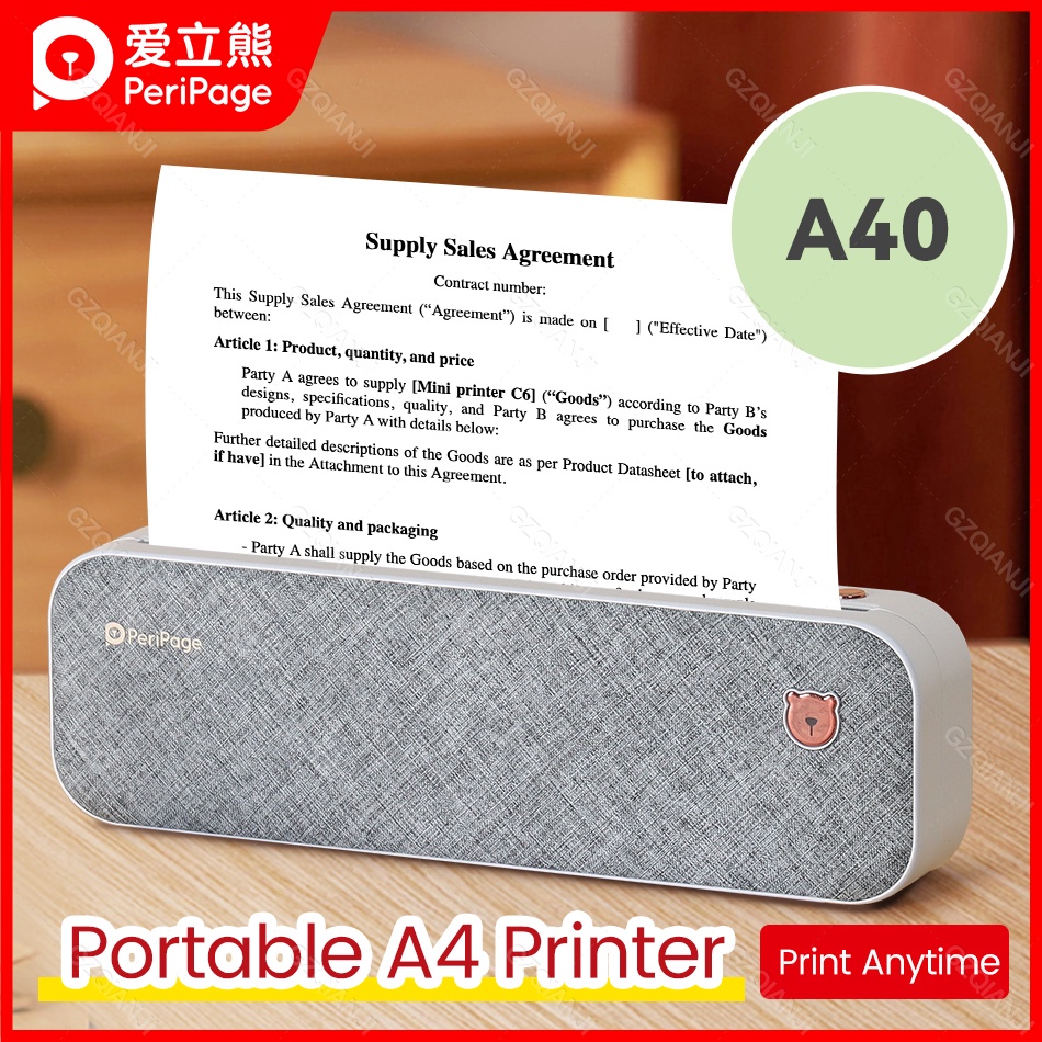 Impresoras PeriPage A4 Papel Portátil USB Bluetooth Inalámbrico