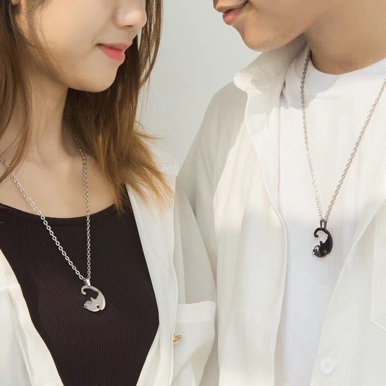 Creativo Yin Yang Gato Pareja Collares/Dibujos Animados De Acero Inoxidable  Animal Colgante Encanto/Amantes De La Moda Gargantilla Clavícula  Cadena/Parejas Joyería Amistad | Shopee México