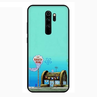 Funda Redmi Note 8 Pro 9 9s 9 Pro TPU negro suave anti-caída caso del  teléfono cubierta para bob esponja