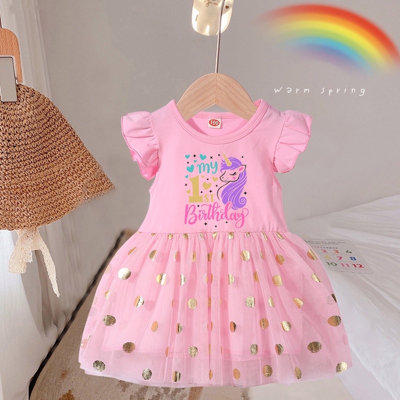 Vestido De Unicornio De Cumplea os Para Ni as De 1 2 3 4 5 6 A os