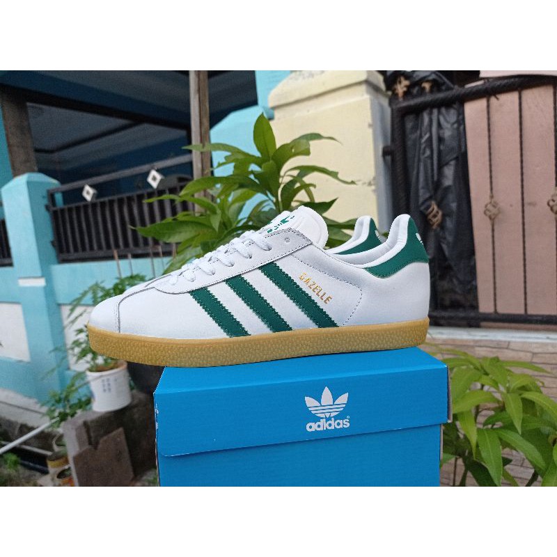 Adidas Gazelle blanco verde Original suelas de goma Shopee México