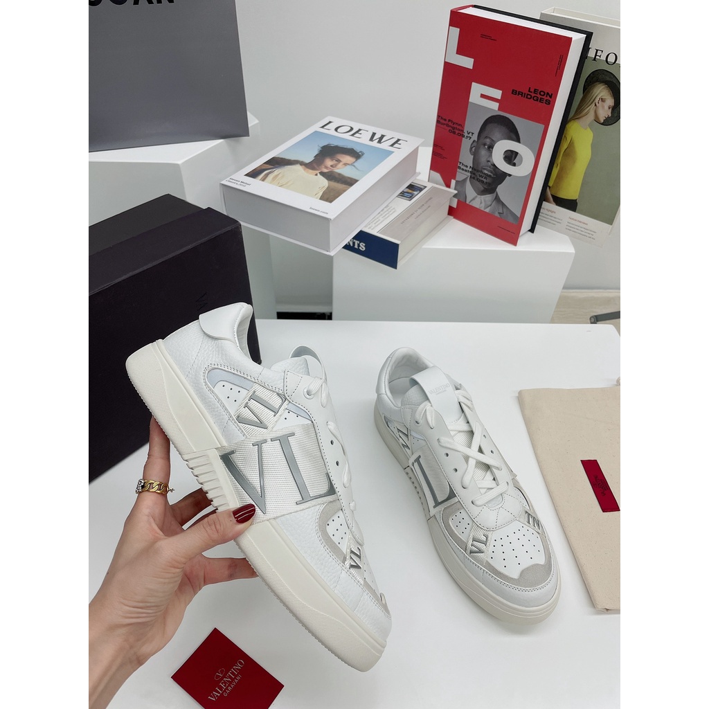 Valentino Hombres Y Mujeres Zapatillas Blancas Zapatos