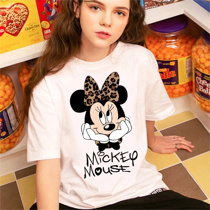 Disney Mickey cartoon top Mujer oversize Y2K Impreso Camiseta Kawaii Ropa Harajuku Blusa De Gran Tama o