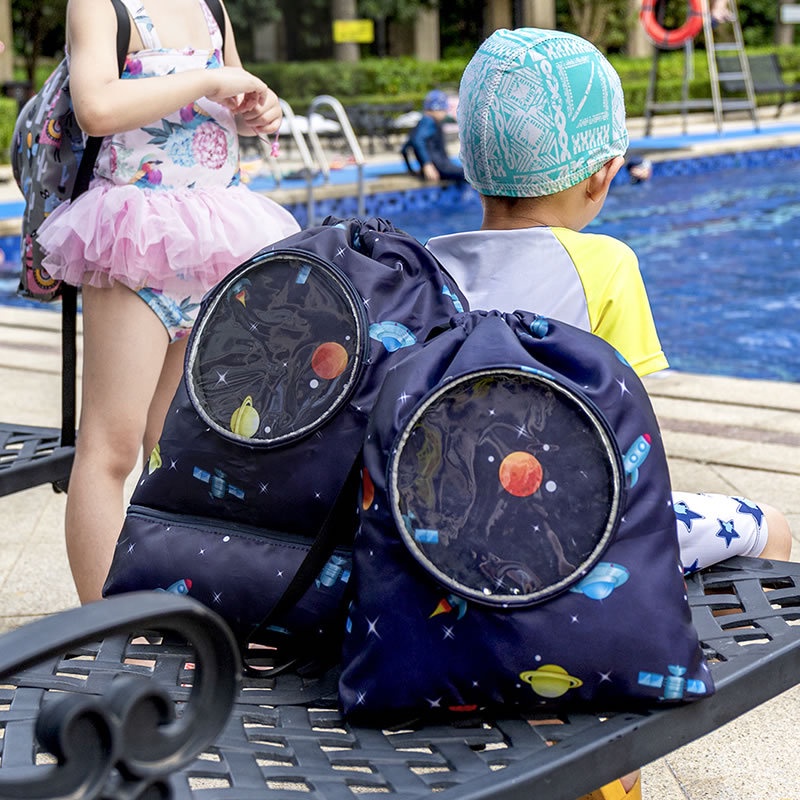 Bolsa de natación para niños y niñas, bolsa impermeable para