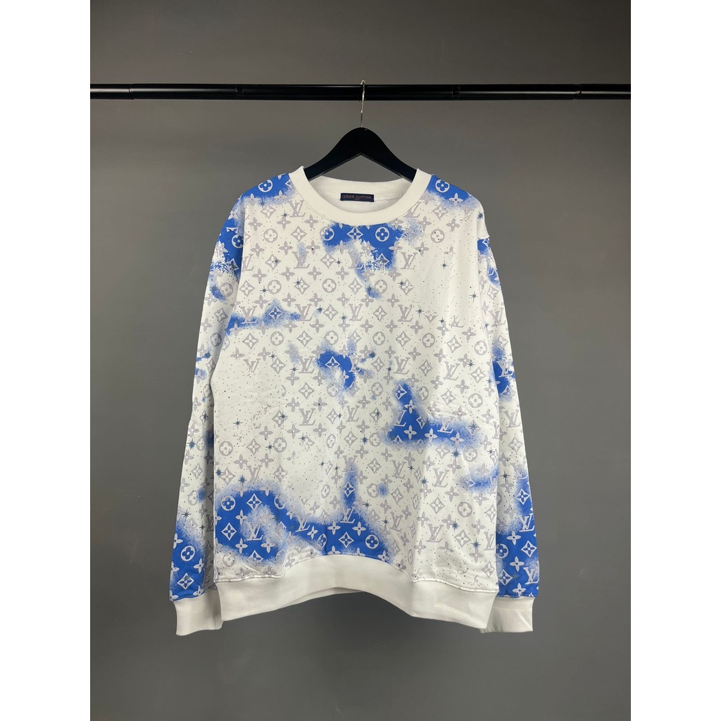 Suéter de espejo blanco lv / suéter lv importado / suéter blanco lv azul /  alta calidad