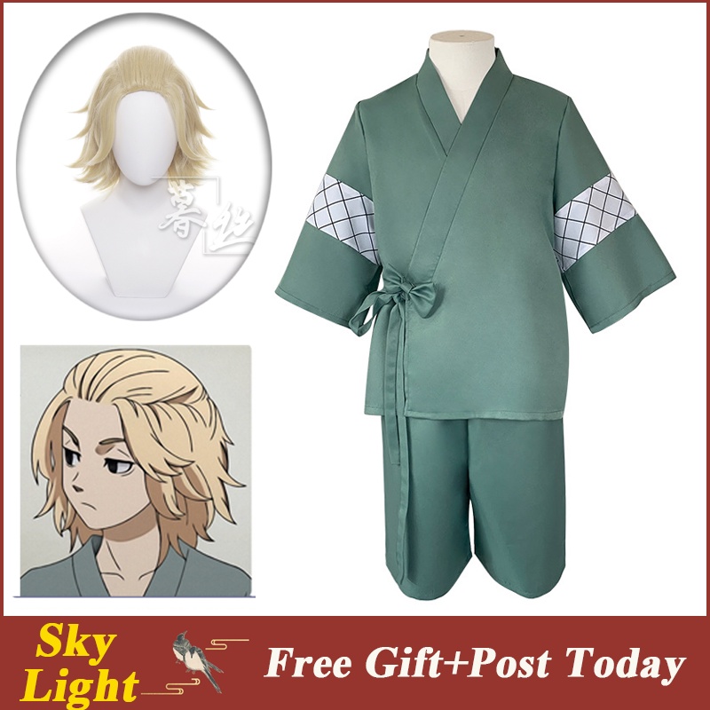 Anime Tokyo Revengers Mikey Cosplay Halloween Traje Kimono Conjunto