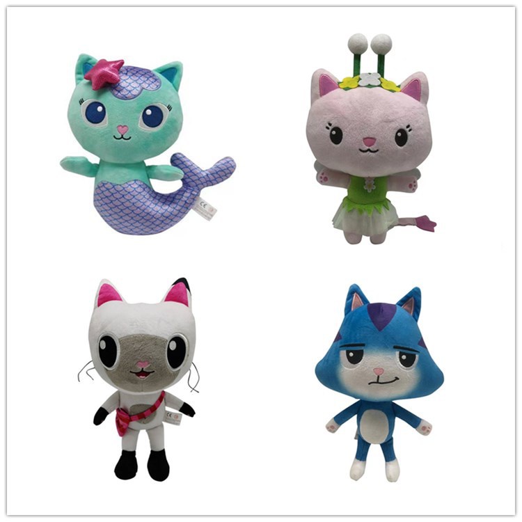 Gabby-casa de muñecas de peluche para niños, juguete de gato de dibujos  animados, sirena, 25CmMistyR He Qiyong unisex