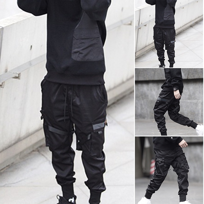 Men's Casual Harem Joggers Sweatpants Hip Hop Trousers Multi-Pocket Cargo  Pants