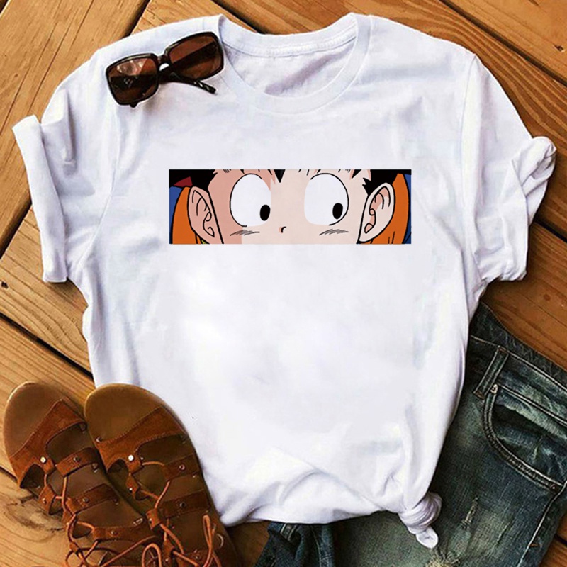 Dragon Ball z Vegeta Son Goku Camiseta Mujer Pareja streetwear grunge Impresion Estetica Ropa kawaii