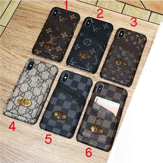 Louis Vuitton Funda De Cuero Para Teléfono Celular , Silicona Flexible ,  Anti Impacto Con Tarjetero Par lv Para Iphone 13 Pro Max13 Max Max12 Max11