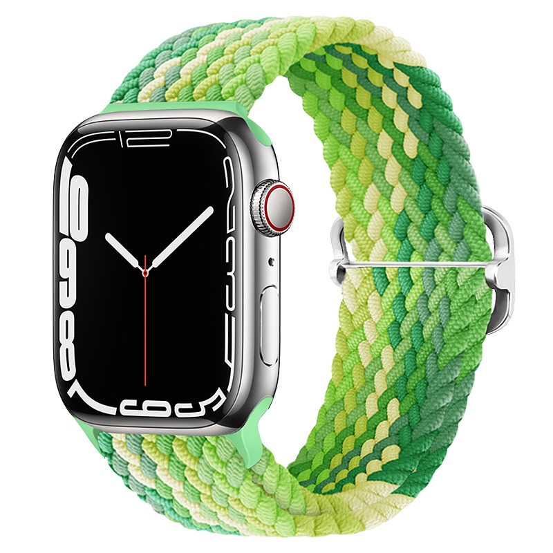 Correa De Bucle Solo Trenzada Para Apple watch band 44mm 40mm 38mm 42mm Nylon Ajustable iWatch series 7 se 6 5 4 3 45mm 41mm Shopee Mexico
