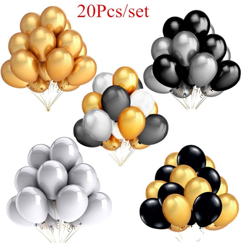 Globos negros y dorados / globos de fiesta de cumpleaños / globos de látex  / globos de boda de graduación BAL9970 -  México