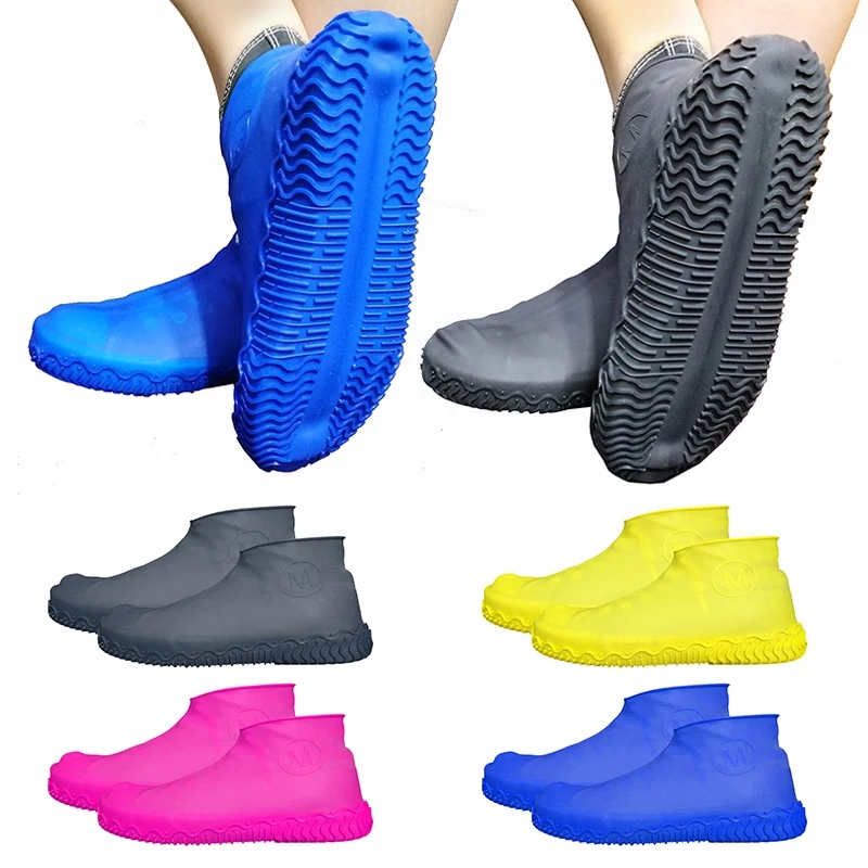 Fundas impermeables para zapatos, antideslizantes, resistentes al agua,  cubiertas de goma de silicona para zapatos de lluvia, para hombres, mujeres  y