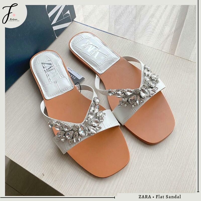 Zara • sandalias planas | de mujer | planas | Shopee México