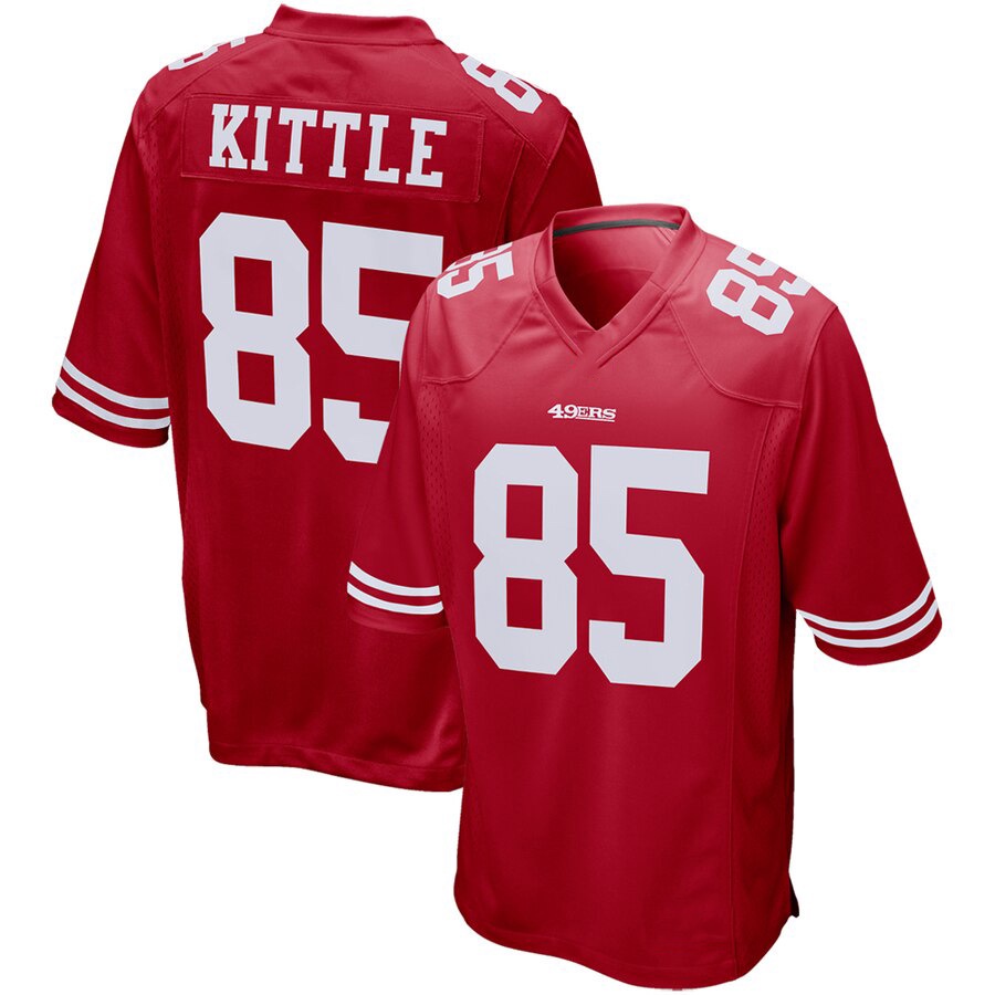 01F Jerseys de football 75e hommes femmes jeunes San Francisco''49ers''jersey  85 George Kittle 97 Nick Bosa 10 Jimmy Garoppolo 