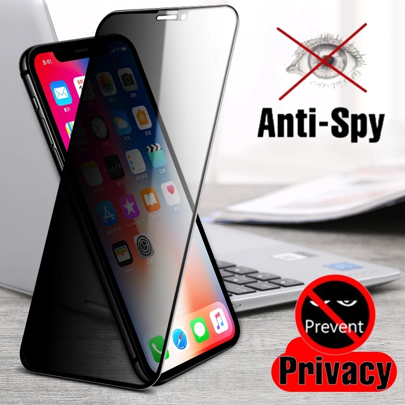 Protector Pantalla Privacidad Full 3D Negra Cristal Templado iPhone 15 Pro  Max