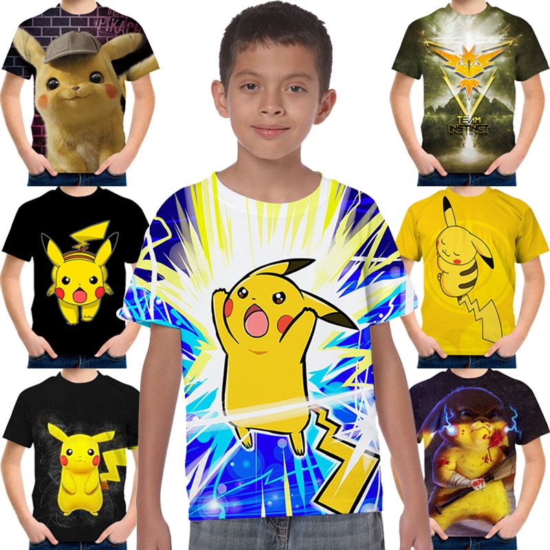 Camiseta de 2025 pikachu para niños