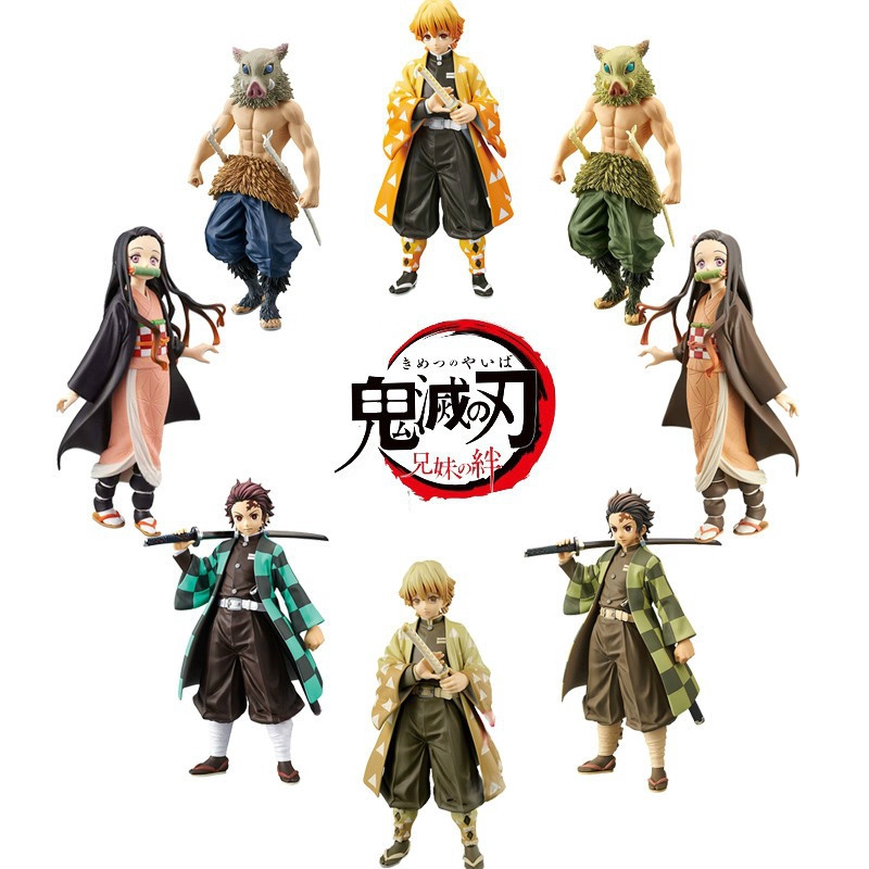 Kamado Tanjiro Agatsuma Zenitsu Postura sentada anime Figura de ação em PVC  Figura de ação Figura de Anime Presente para fã de Anime (Hashibira Inosuke)