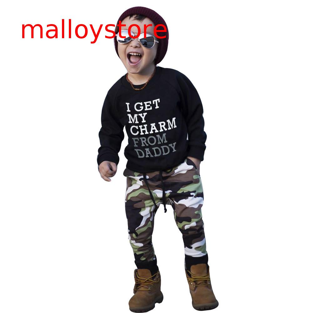 Conjunto De Ropa De Para Pequeños + Camuflaje Letra T Trajes Y Set | Shopee México