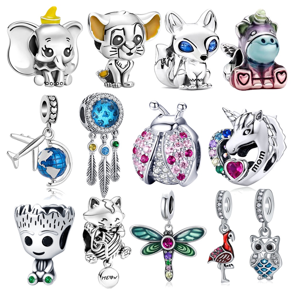 vestir Chaleco Médico Dijes de animales para pulseras Pandora Cuentas chapadas en plata 925 |  Shopee México