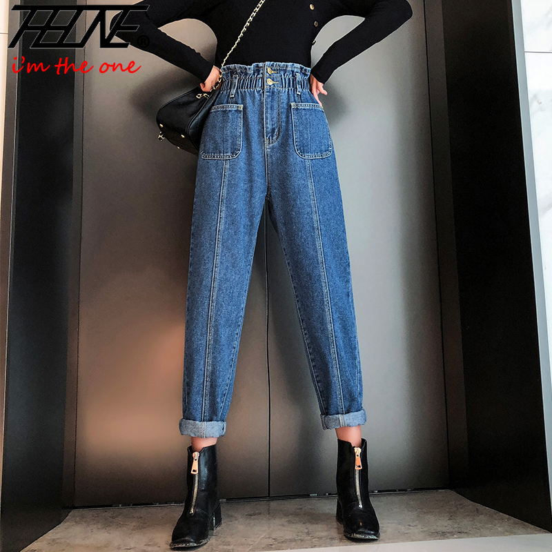 Mom jeans cintura online elastica