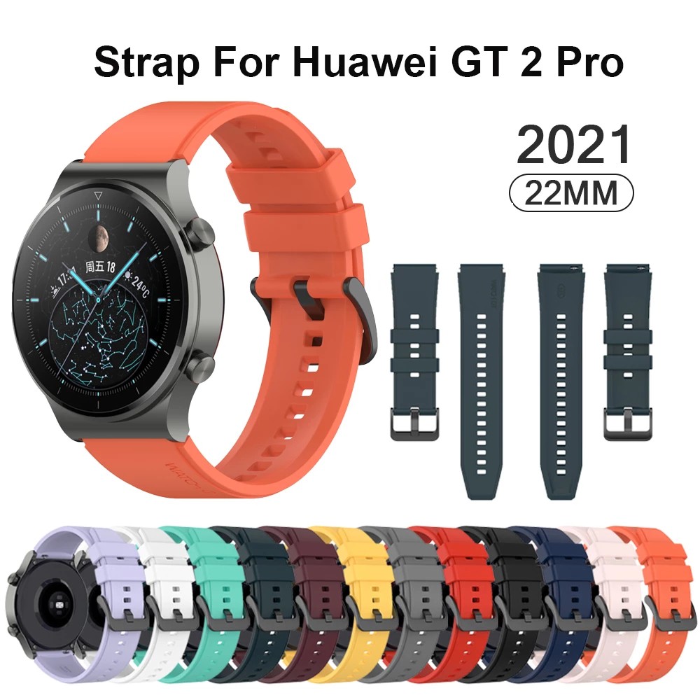 Correa De Silicona Oficial De 22 Mm Para Huawei Watch Gt 2 Pro Sport Reloj  Gt2 Pulsera De Repuesto