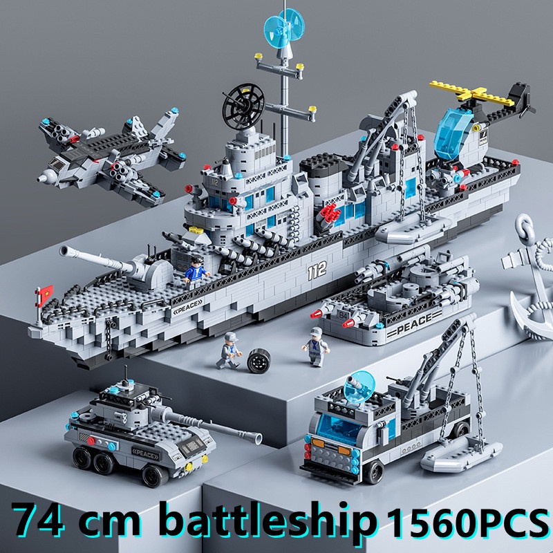 Lego Militar Warships Cruiser Barco Bloques De Construccion Conjunto Para Ninos De La Marina De Armas Del Ejercito Avion Soldado Figuras Juguetes Shopee Mexico