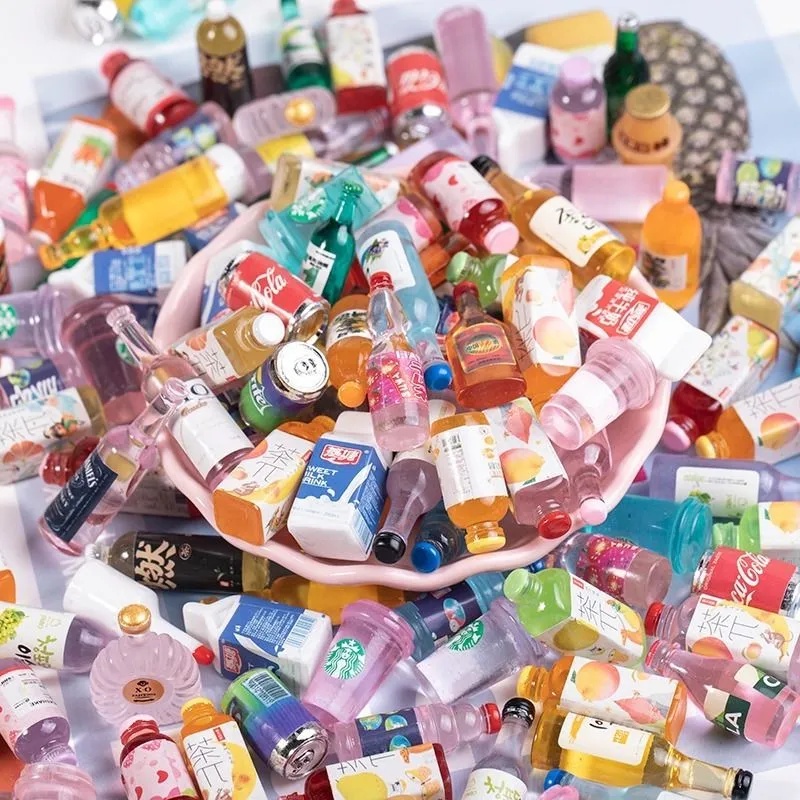 50 Unids/Set Lindo Mini Botella De Bebidas Simulación Juguete Pequeña ...
