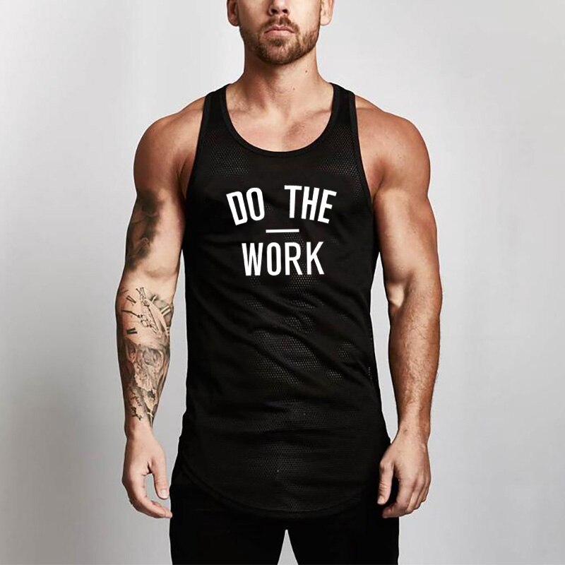 Camiseta de entrenamiento de malla para hombre Top Fitness ropa interior de  entrenamiento a la moda Casual sin costuras Gym Tanktops Bodybuilding