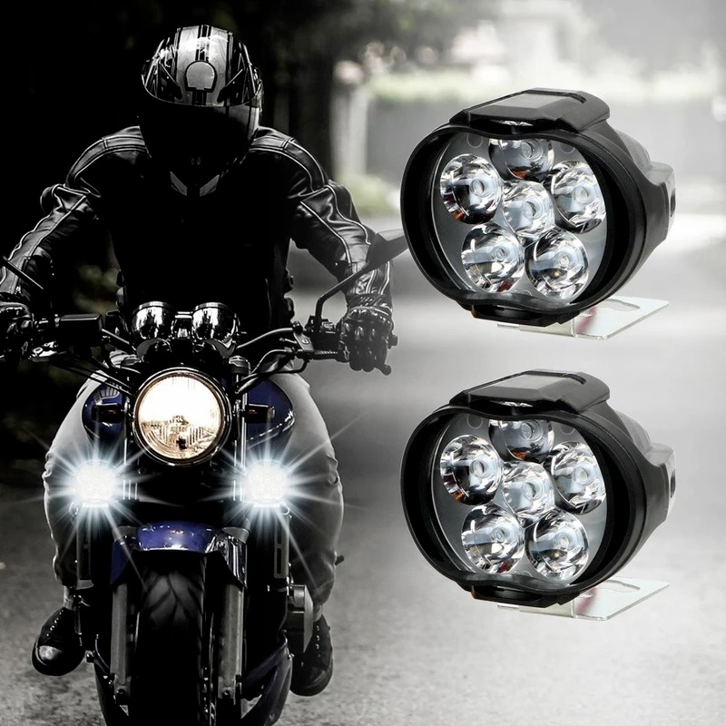 Focos Led para motocicleta, lámpara auxiliar, accesorios de foco