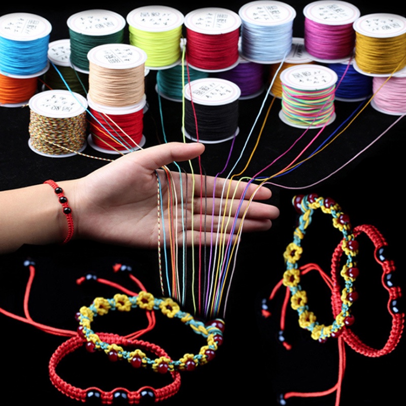 Hilo Para Hacer Pulseras De Nailon Multicolor De 22 M 20 Pzs