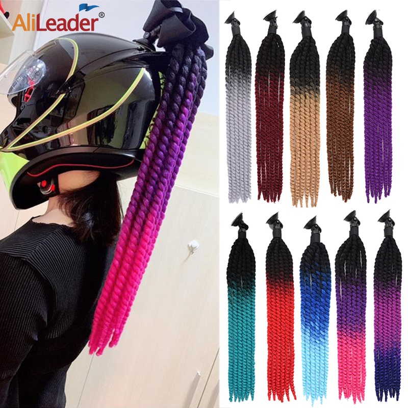 Casco Dreadlocks Trenzado Para Motocicleta Rastas Sucia Trenza Cola De Cerdo Gradiente Sintetico Twist Caballo Con Ventosa Shopee Mexico