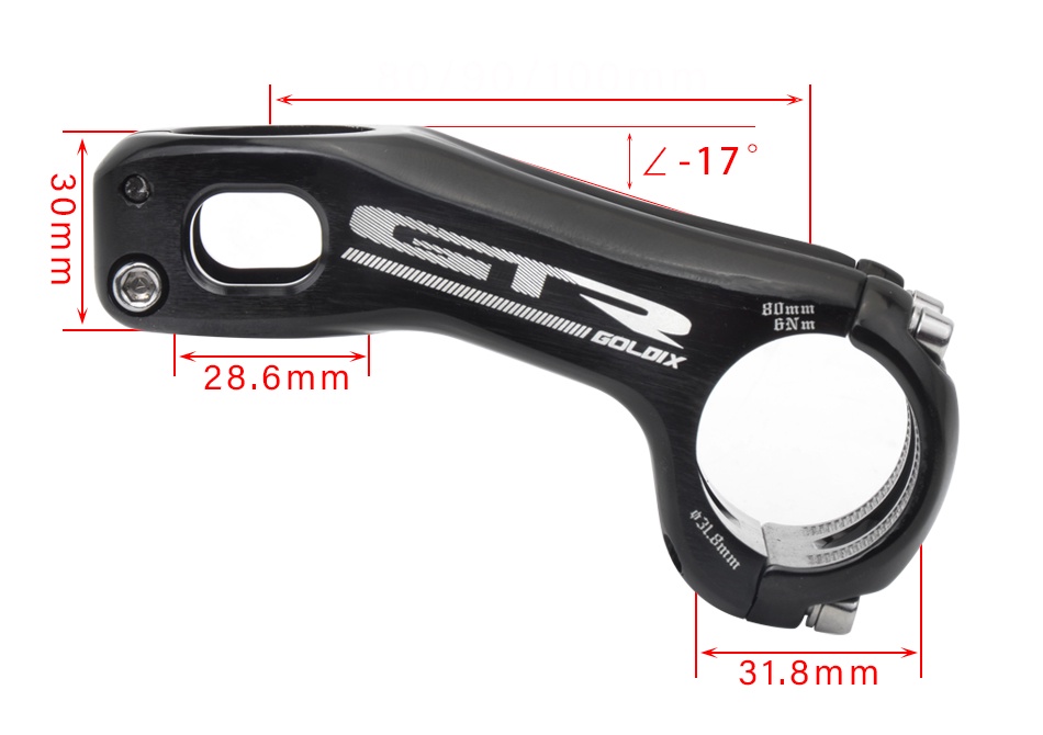 Potencia Bicicleta Mtb Aluminio 31.8 90mm 7 Grados Mybikemx