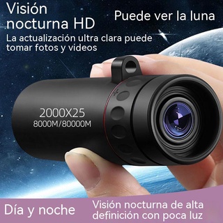 300x25 HD Zoom Portátil Potente Binoculares De Largo Alcance Telescopio  Plegables De Baja Luz Gafas De Visión Nocturna