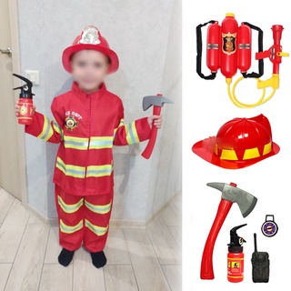 Disfraz de cosplay de bombero para niños Niños Niñas Fiesta de