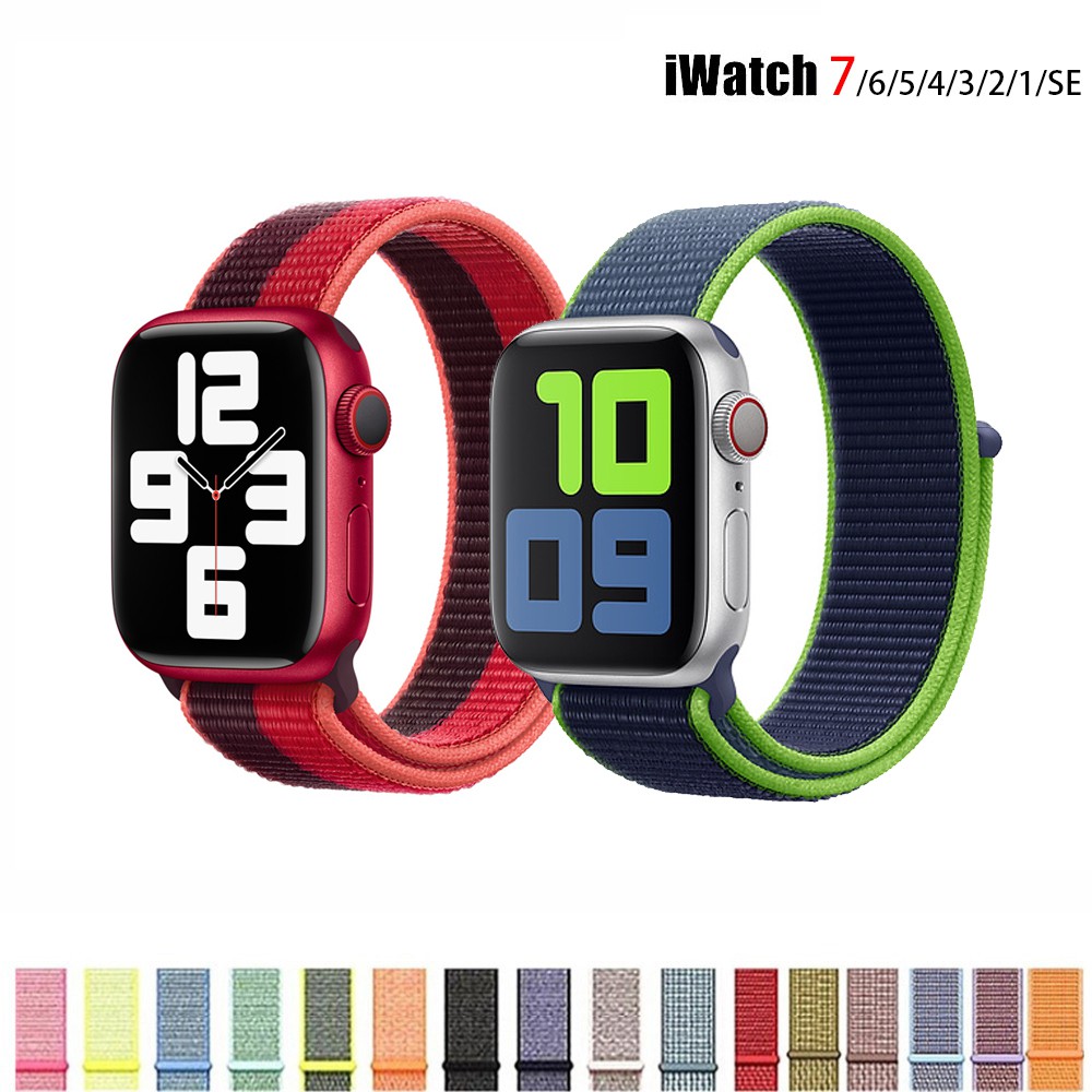 Correa De Nylon Sport Loop Para Apple Watch iWatch Series 9 8 7 SE 6 5 4 3 2 1 Ultra 49mm for smart Watch 45mm 41mm 44mm 40mm 42mm 38mm Ultra2