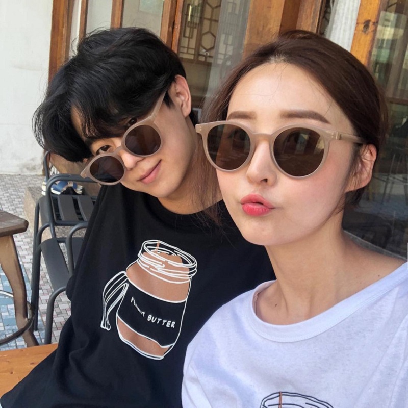 Lentes De Sol UV400 Para Hombre Mujer Moda Redonda Para Conducir Viaje Unisex Cool Street Shot INS Shopee Mexico