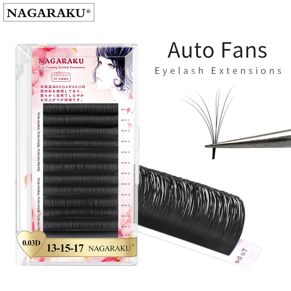 thumbnail image 1 of Pestañas NAGARAKU Bloom Auto Fans 12 Líneas Maquillaje Extensión Magnéticas Camelia, 1 of 4