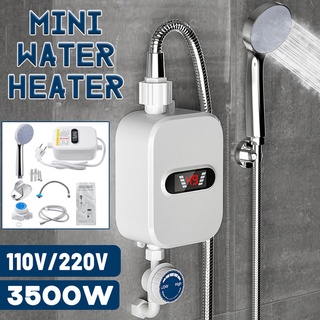 Calentador de agua caliente, 110 V 3000 W Mini eléctrico sin tanque  instantáneo calentador de agua caliente para baño, cocina (enchufe de EE.  UU.)