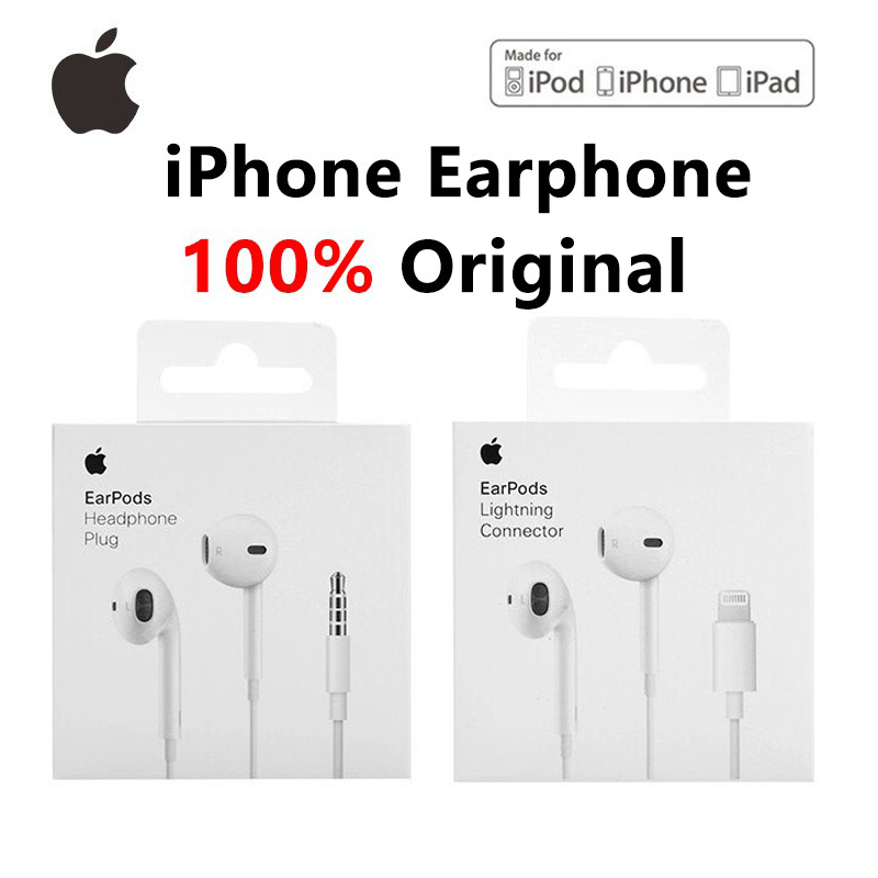 Aud fonos originales Apple Earpods 3.5mm aud fonos lightning Para Iphone 12 Pro Max Mini 11pro 7 8 Xr X Xs Max Ipad