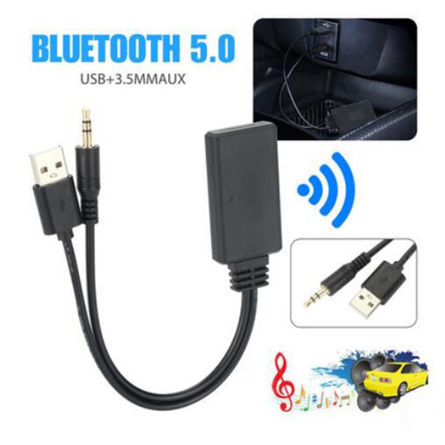 Adaptador Bluetooth 5.0 Usb Dongle Aux 3.5mm Para Coche Auto