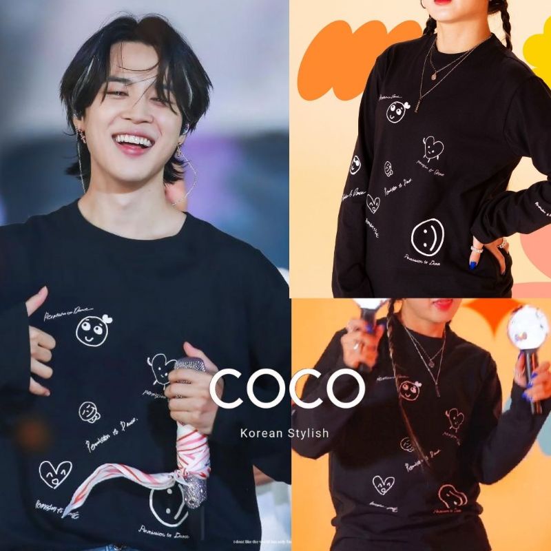 Jimin bts Camiseta De Manga Larga Permiso Para Bailar Concierto De