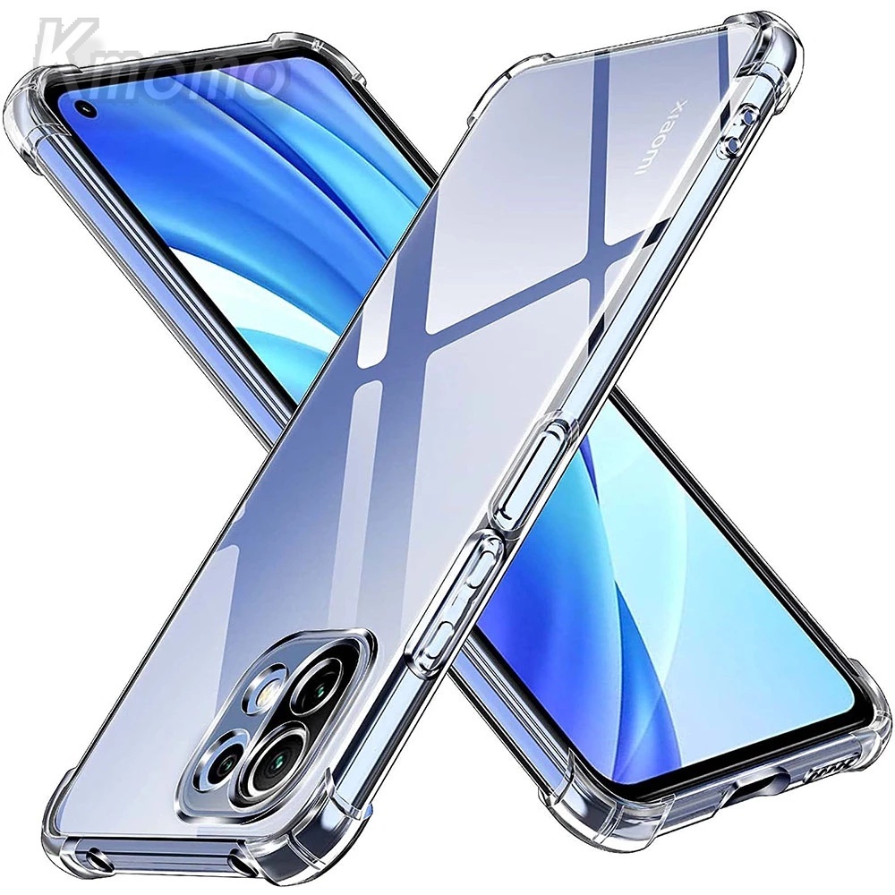 Funda de teléfono para Xiaomi Mi 11 Lite 5G (6.55 pulgadas), KJYF a prueba  de golpes para Xiaomi Mi 11 Lite 5G, contraportada transparente