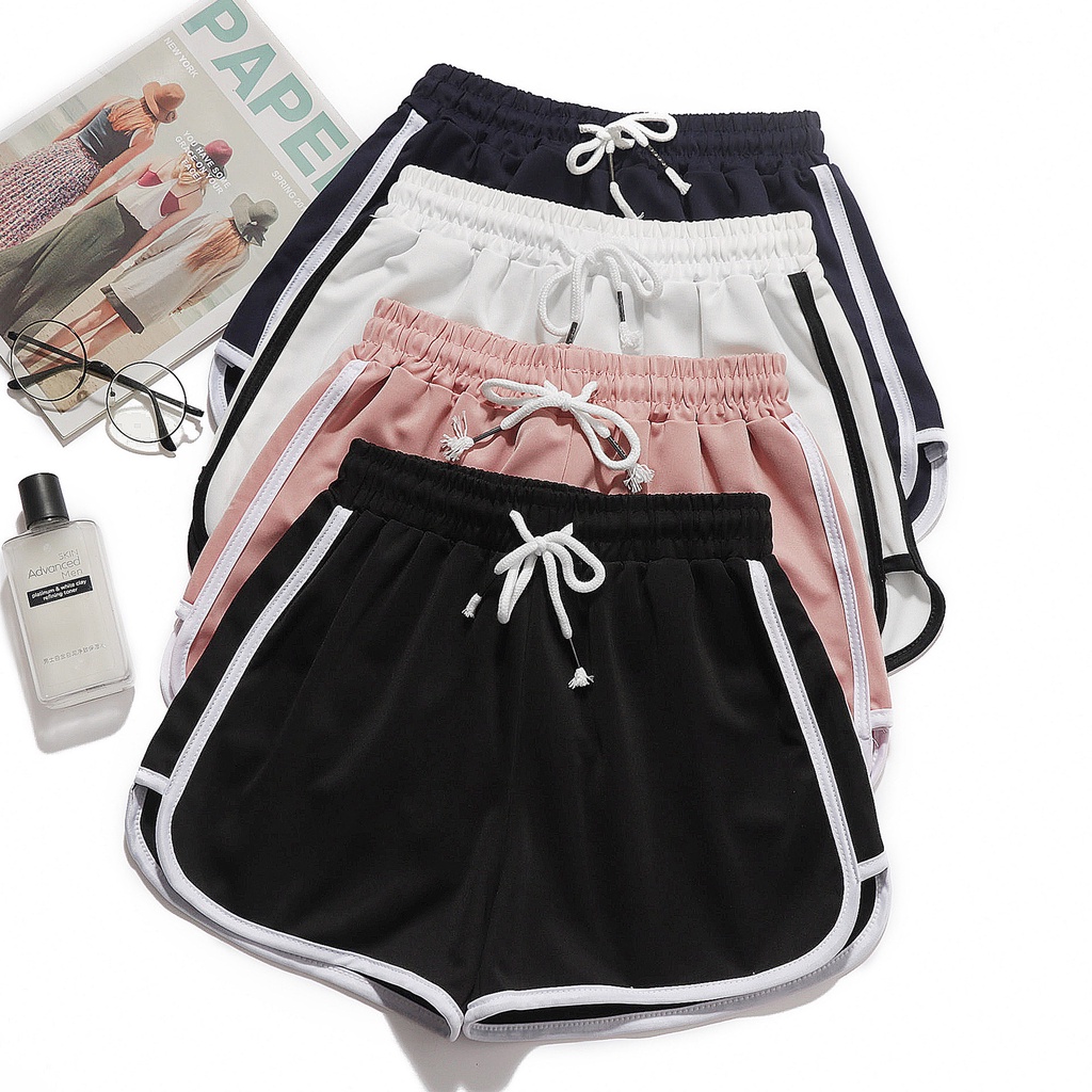 New Sports Style Three-point Shorts Yoga Thin Loose Pockets Plus Size Shorts  Women Hot Pants Pajamas Girls