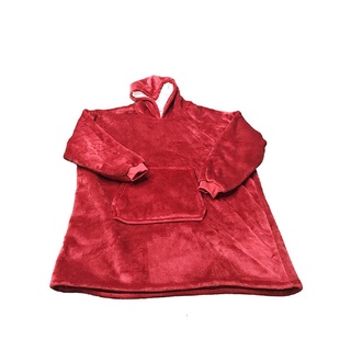 Manta Sudadera con capucha Ropa de dormir usable con mangas Bolsillo Suéter  de invierno rojo Yuyangstore Sudadera con capucha de manta