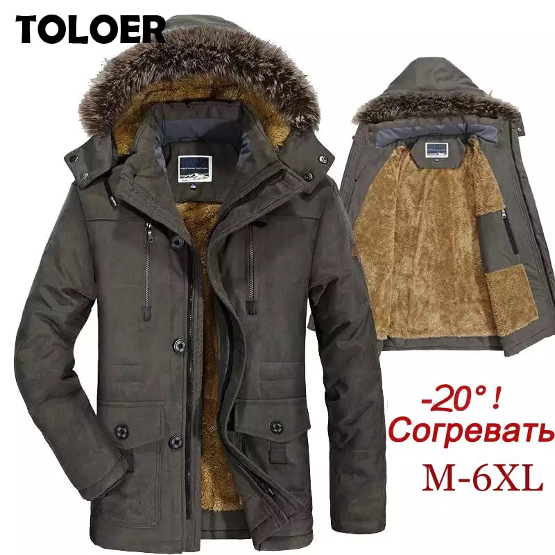 Chamarra De Invierno Para Hombre Talla Grande 5xl 6xl Algodon Acolchado Calido Parka Faux Abrigo De Piel Sintetica Larga De Vellon Con Capucha Cortavientos Para Hombres Shopee Mexico