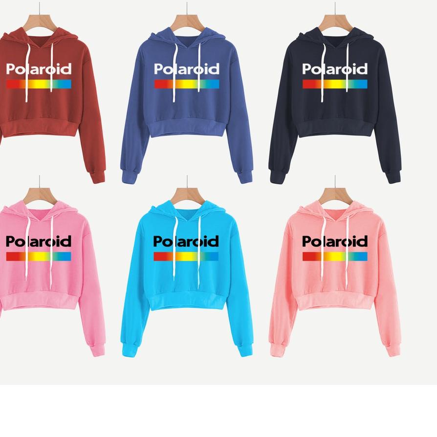 nuevo Bess sudadera con capucha Crop Sweater sudadera con capucha Crop POLAROID