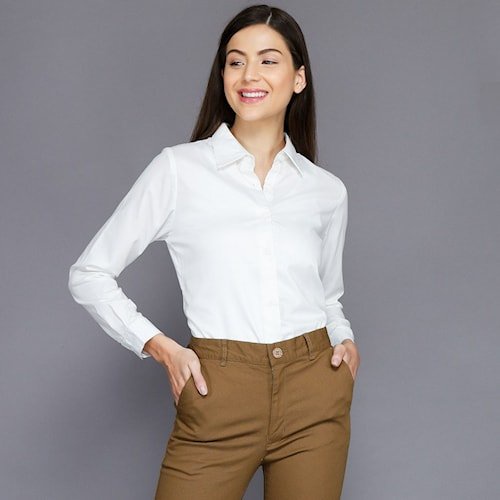 Camisas blancas formales online para mujer