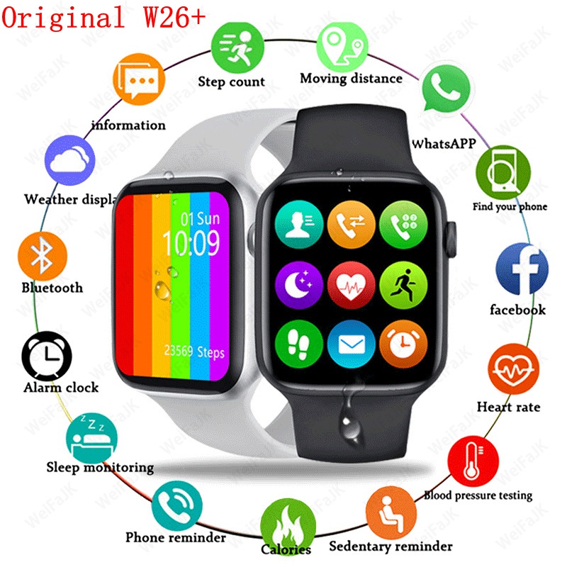 Ready Stock W26 Super Smart Watch funci n de bot n giratorio PK